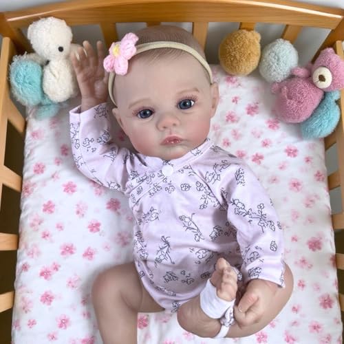 Muñeca Bebé Reborn Vinilo Posable 18 Pulgadas miniatura 1