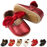 Myleleya Infant Baby Girl Shoes, Bowknot Mary Jane Flats Non-Slip Toddler Walking Shoes Princess Wed