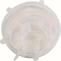 Vista 6 de Juego de tapas elásticas de silicona, 6 tamaños, fundas reutilizables para almacenamiento de alimentos para cuencos, frutas y recipientes