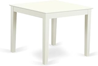 East West Furniture OXT-LWH-T Oxford Square Dining Room Table for Small Spaces, 36x36 Inch, Linen White