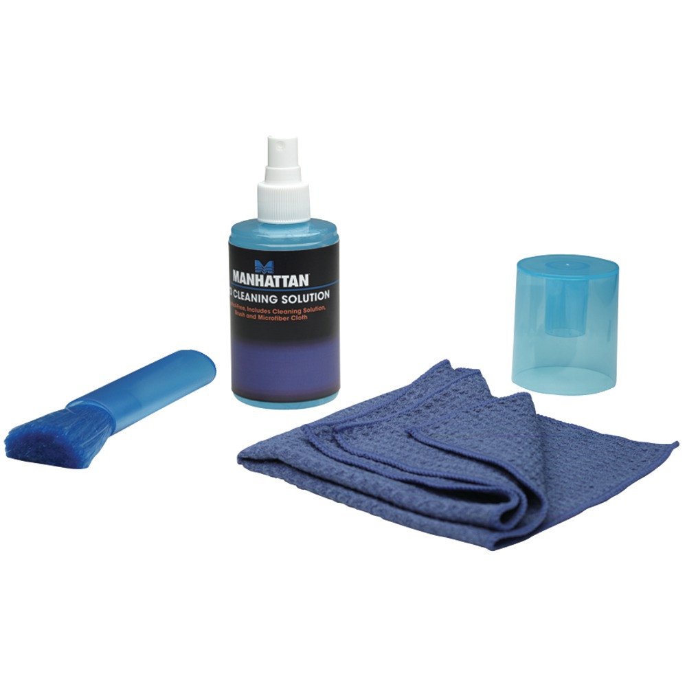 KIT PULIZIA SCHERMI LCD MANHATTANKIT PULIZIA SCHERMI LCD MANHATTAN Senza alcol, include liquido di pulizia, pennello, panno in microfibra e borsetta portatile. Salva lo schermo LCD. Aiuta a mantenere sempre brillanti le superfici LCD. Ideale per l'uso con display a schermo piatto, computer notebook, tastiera. Designed in USA.