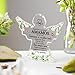 Yopyame Spanish Sympathy Bereavement Gifts - Acrylic Angel Memorial Gifts for Loss of Loved One Bereavement Condolences Grief Acrylic Keepsake Paperweight for Family Friend Remembrance Table Decor