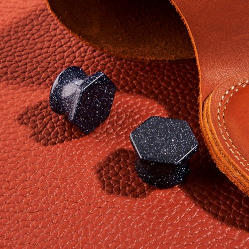 DERALA 2 peças pedras hexagonais 6 mm, 8 mm, 10 mm, 12 mm, 14 mm, 16 mm, alargador de orelha, alarga