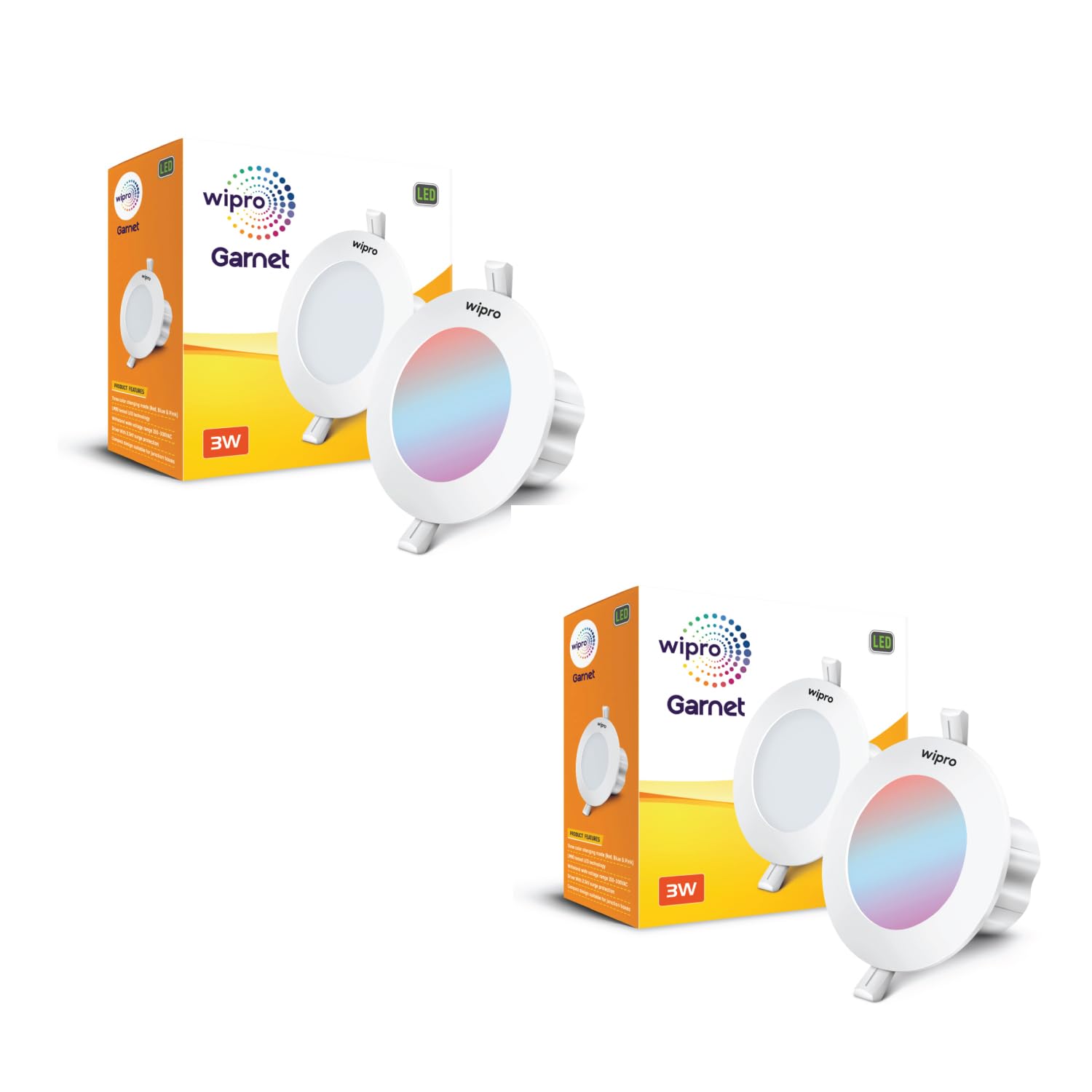 Wipro LED Mini Downlight - Color Changing -10 Wipro LED Mini Downlight - Color Changing -10
