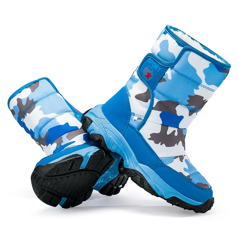 Girls Boys Snow Boots Water-Resistant Outdoor Warm Cozy Anti-Slip Winter Shoes for Little/Big Kids2