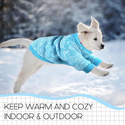 3 Pack Dog Sweaters for Small Dogs Girl Boy Winter Fleece Clothes Warm Soft Dog Sweatshirt Outfit for Dogs Cats Pet Apparel - Image 3