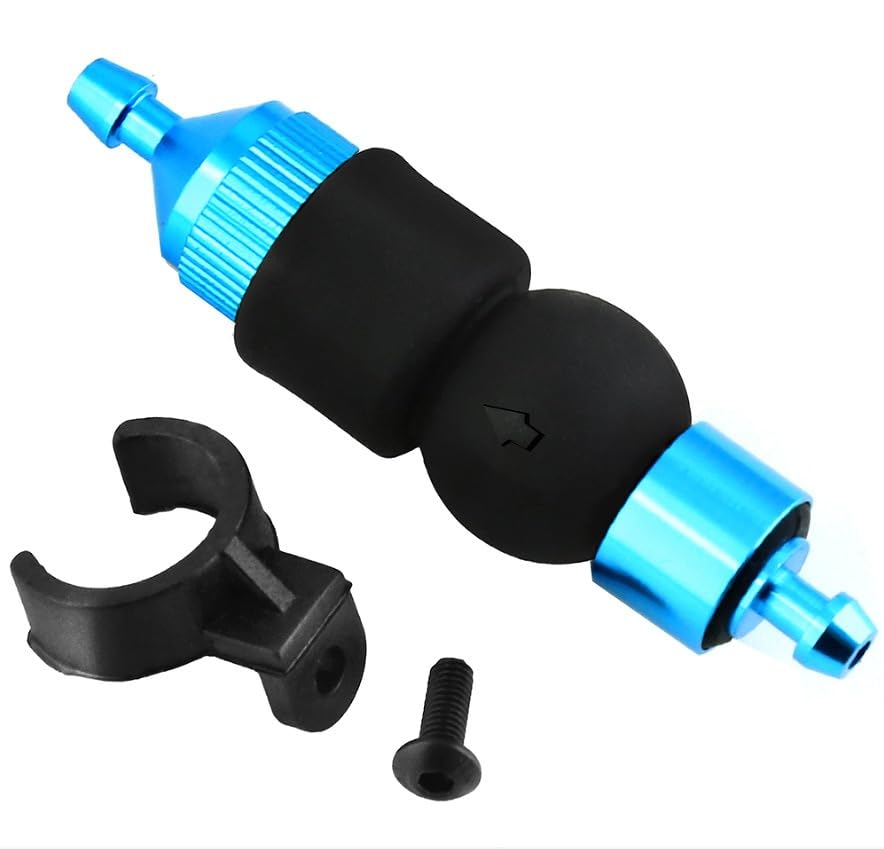 Fuel Filter Nitro Engine Manual Oil Pump Fuel Tank Spare Parts Compatible with 1/8 1/10 RC Model Car HSP Kyosho Redcat Himoto HPI (Color : Blue)