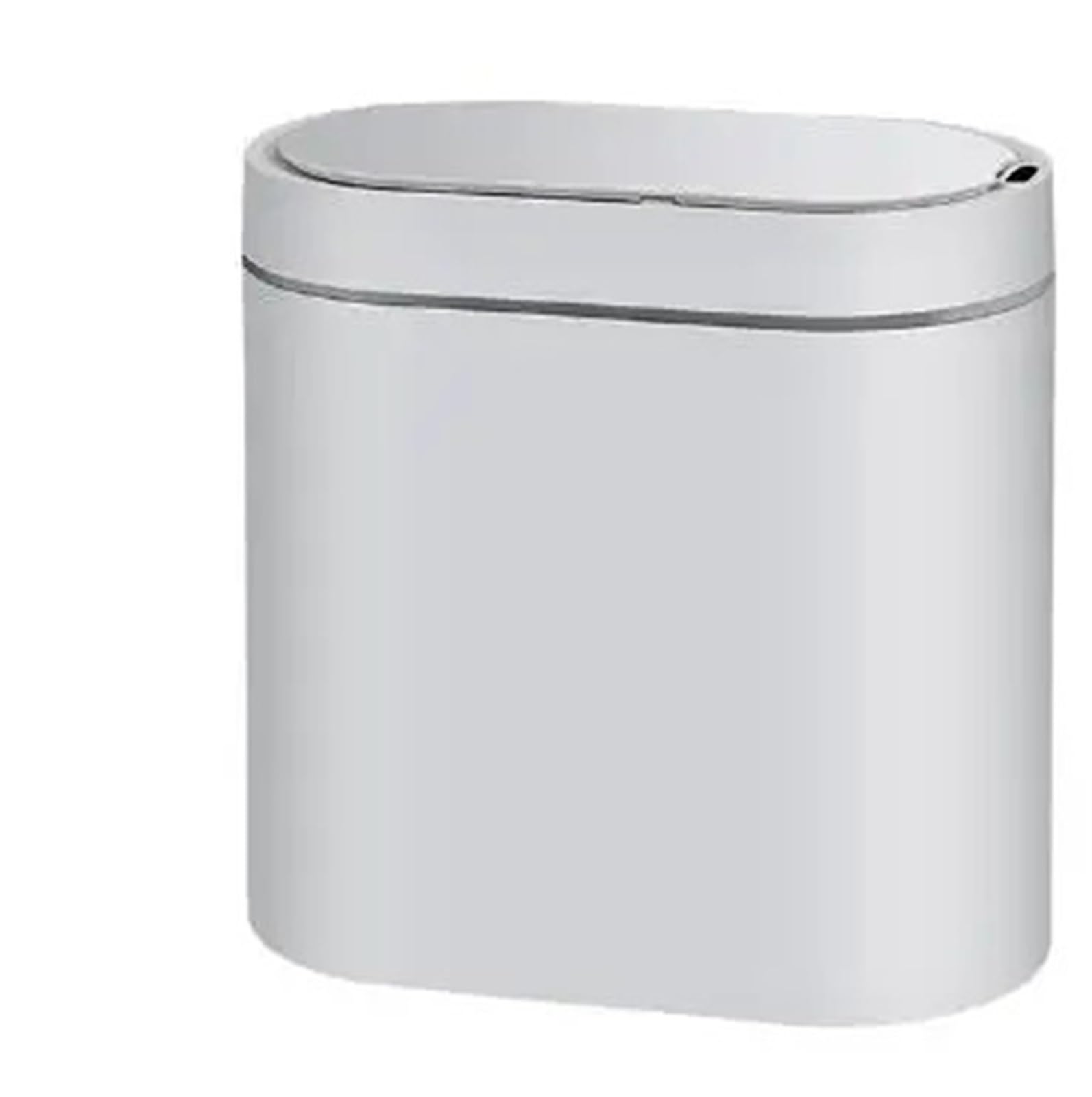 Cubo de basura inteligente 7L con sensor automático y carga USB blanco 8