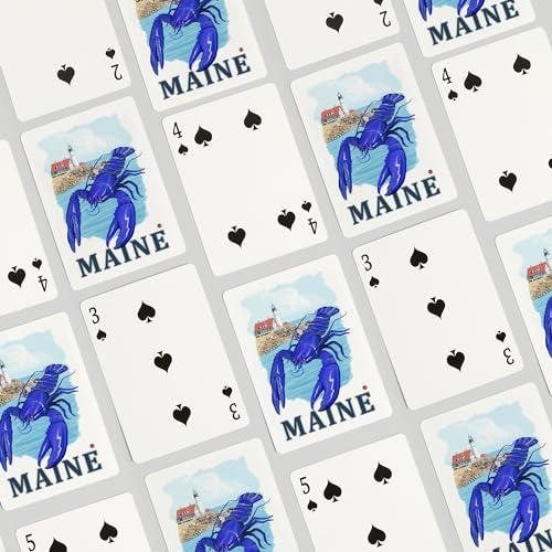 Maine Langosta Azul y Faro de Portland, Naipes Póker 52 miniatura 4