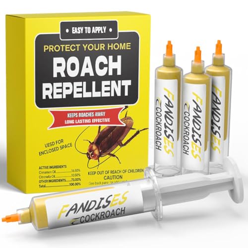 CLVDOFSS Roach Repellent Indoor Natural Cockroach Repellent Keep Roach Away Roach Deterrent Plant-Based Ingredients Safe for Family & Pets Easy to Use - 4P