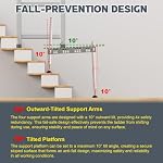 Ladder Leveler, Ladder Stabilizer with Anti-Slip Pads & Adjustable Height, Ladder Extender for Extension Ladder, Fits All Ladders – Extension Ladder Accessory for Uneven Ground & Stairs