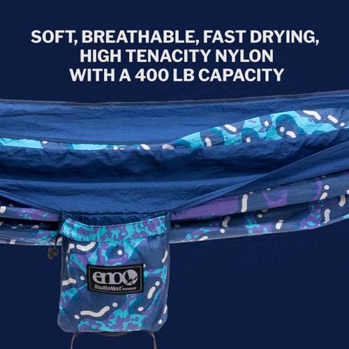 Image of ENO, Eagles Nest Outfitters DoubleNest Lightweight Camping Hammock, 1 to 2 Person, Special Edition Colors, ATC