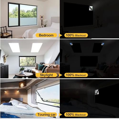 Portable Blackout Blinds with Suction Cups, Adjustable & Resizable Temporary Blackout Curtains - Image 4