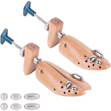 FootFitter Premium Professional 2-Way Shoe Stretcher for Men & Women, Expands Length & Width, Wood & Steel Design 2 PACK