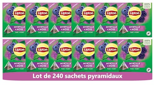 Infusion à froid Lipton thé vert myrtille mûre pour vos pauses fraîches