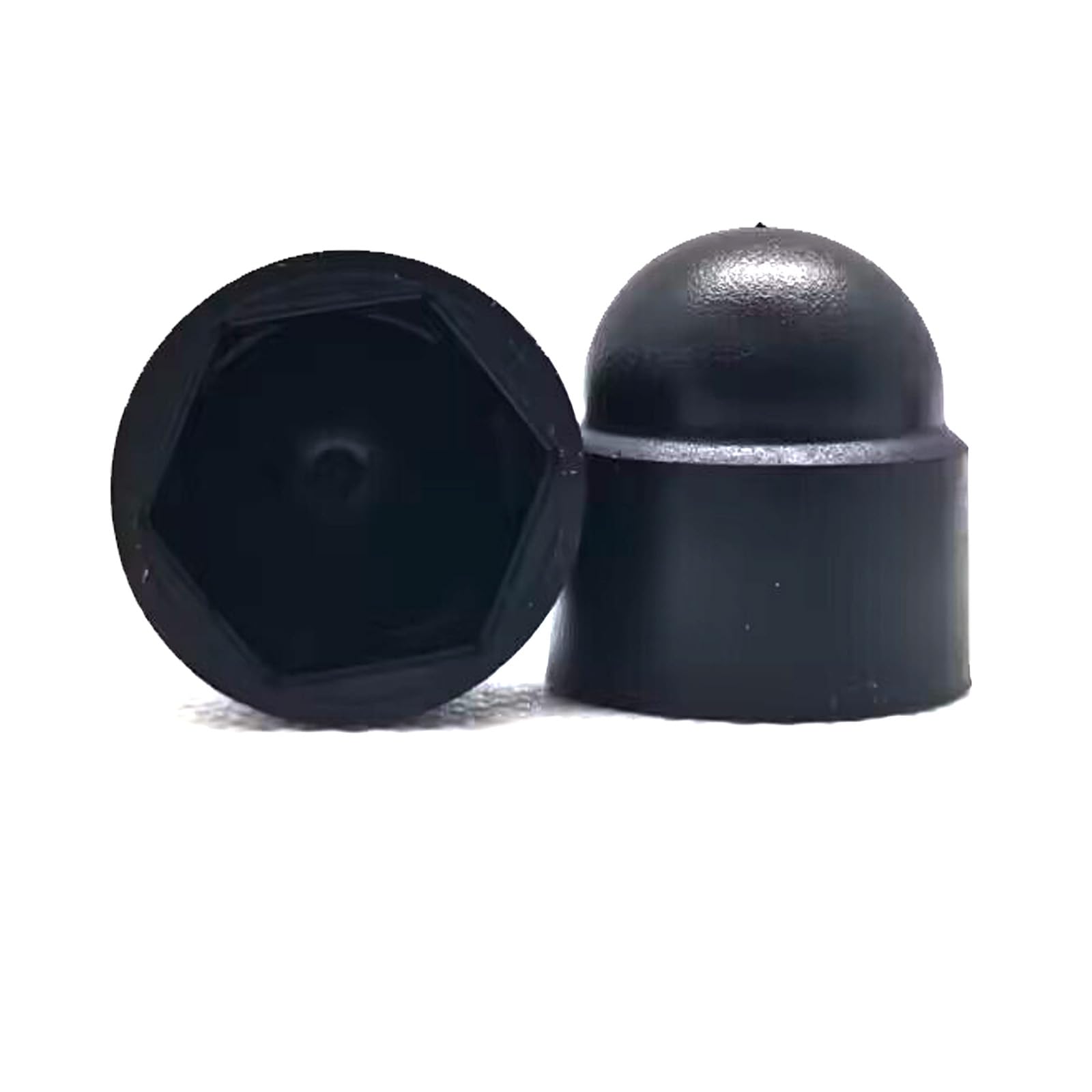 M8 Nut Covers, Plastic Hex Nuts Bolt Protection Dome Caps Black, Pack of 50