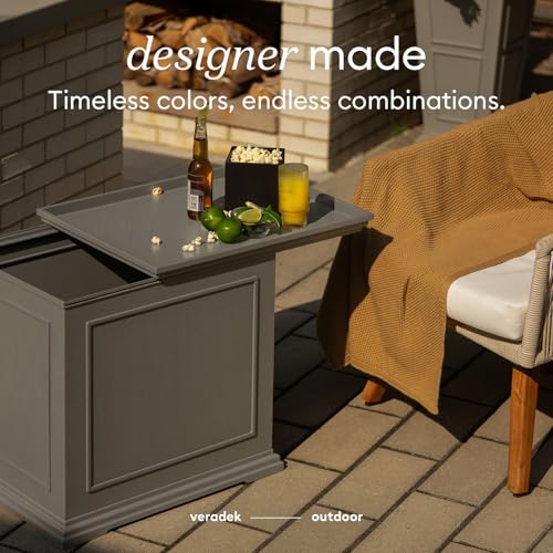 Image of Veradek Brixton Tray Table - Outdoor 2-in-1 Tray and Storage Table