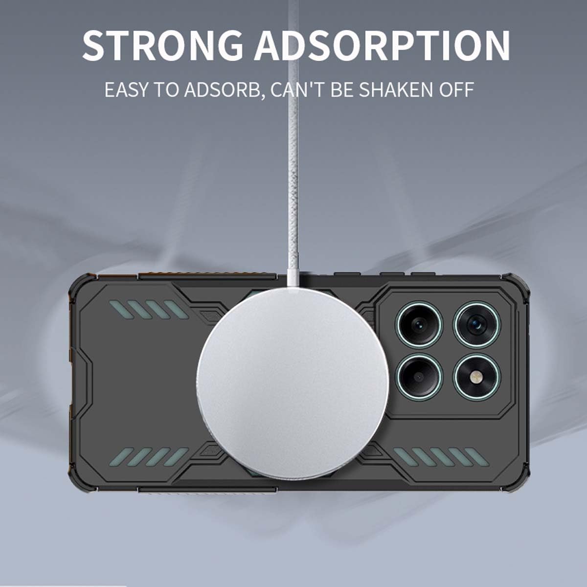 Custodia Motorola Edge 60 Pro Armor - Cover Antiurto Con Bumper In TPU E Retro In PC - Anello Magnetico Integrato Nero - 6