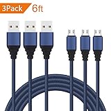 Micro USB Cable, Xcords 3Pack 6FT Micro USB to USB Android Charger Cable, Fast USB Cable for Windows/PS4/XBOX/Camera/MP3 and More