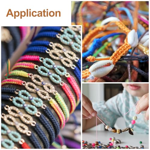 Hilo de nylon de 0.8 mm resistente para tejer pulseras de cuentas y arreglar persianas 7