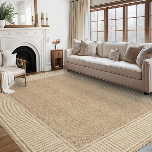 GarveeHome Area Rug 10x13 Modern Bordered Large Living Room Area