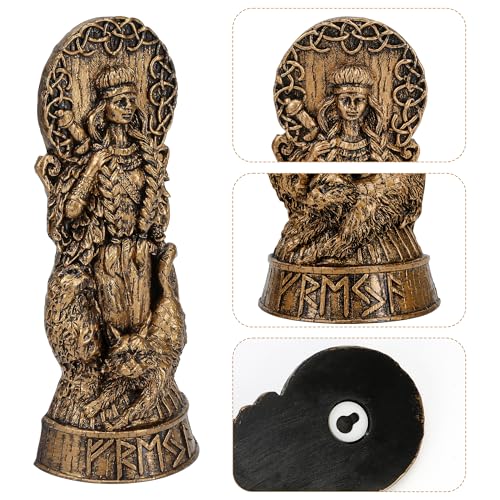 Estatua Freya Diosa Nórdica Figura Decorativa de Resina miniatura 3
