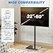 Rfiver Swivel Floor TV Stand with Mount for 32-60 inch TVs up to 88 lbs, Height Adjustable Tall TV Stand with Wood Base, Saving Space Design for Bedroom, Living Room and Corner, Max VESA 400x400mm