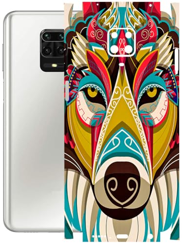 Image of AtOdds - Full Body Back Screen Guard Protector Film - Lamination Wrap Skin Sticker Compatible with REDMI Note 9 PRO MAX | Scratchproof Matte Finish (Mighty Wolf)