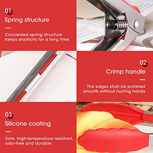 Mekbok Kitchen Tongs With Silicone Tips And Stands, Cooking Tongs, Bbq Grill Tongs, Set Of 3 #TOP3