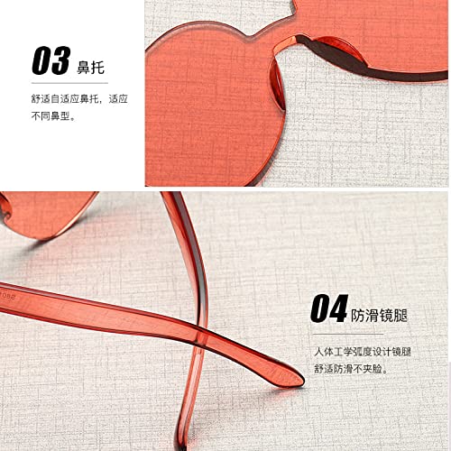 Lunettes de soleil couleur bonbon cœur en polycarbonate cristal - 4