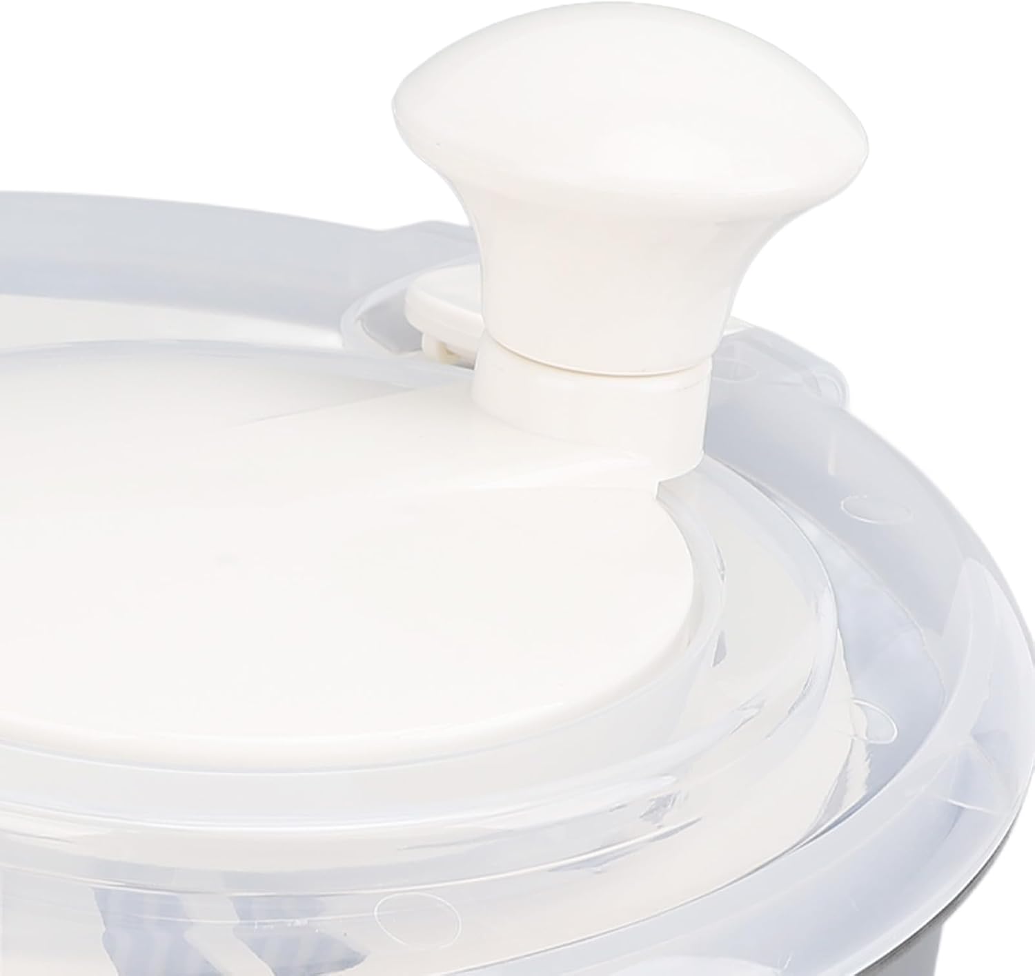 Asixxsix Salad Spinner, 5L Capacity Vegetable Dryer, Stainless Steel Vegetable Drainer with Locking Lid Non Slip Base for Salads Vegetables Fruits