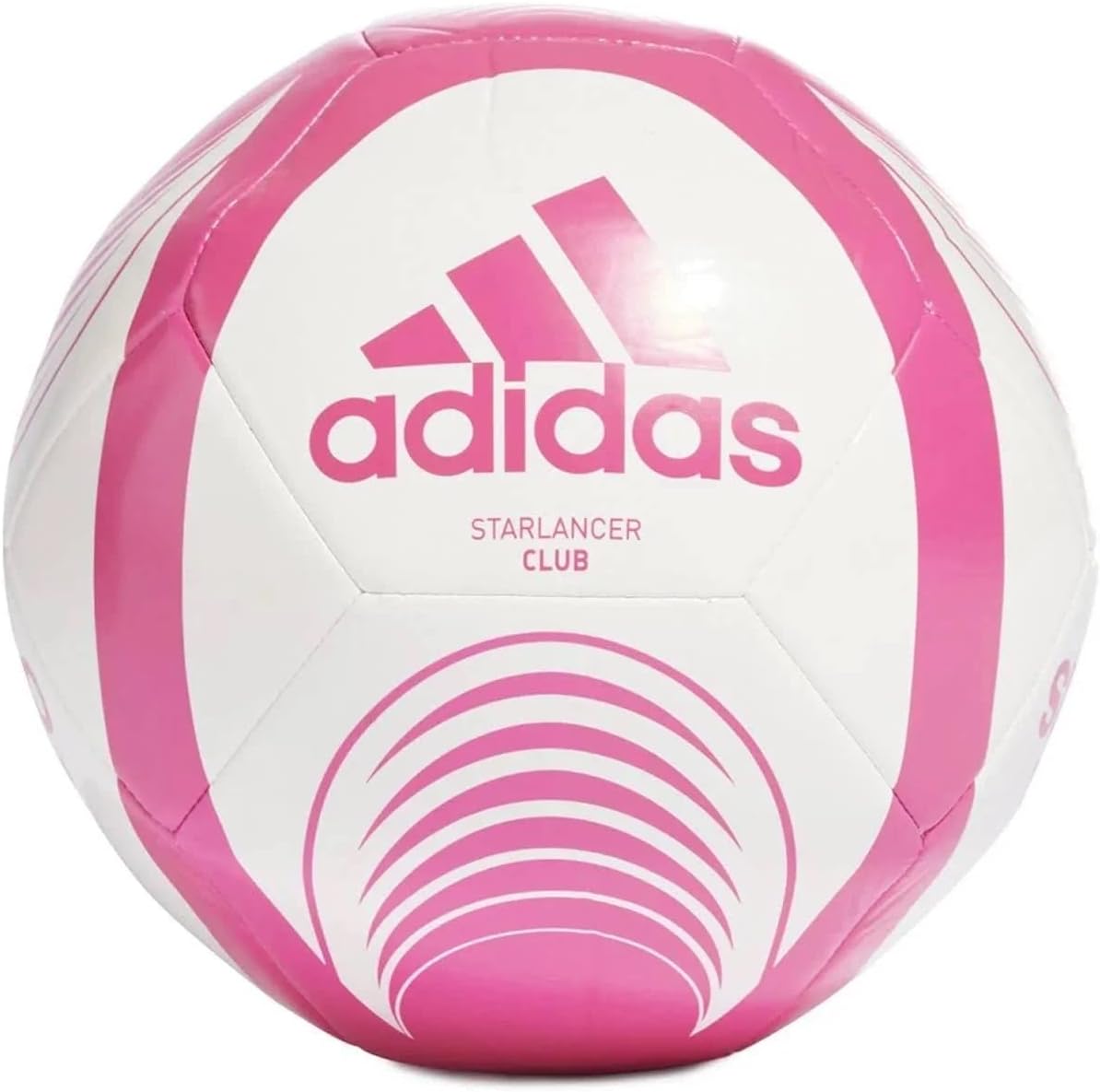 adidas Unisex-Adult Starlancer Club Soccer Ball, Shock Pink/White, 3
