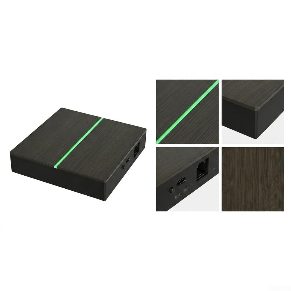 Matter for Smart for Hub für Gateway für Zigbee-Geräte – Multi-Plattform für Heimautomationssystem mit App-Steuerung – 90 mm kompakte schwarze Einheit