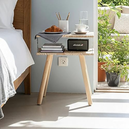 Mesa auxiliar de acrílico transparente con almacenamiento - 50% OFF - Image 2
