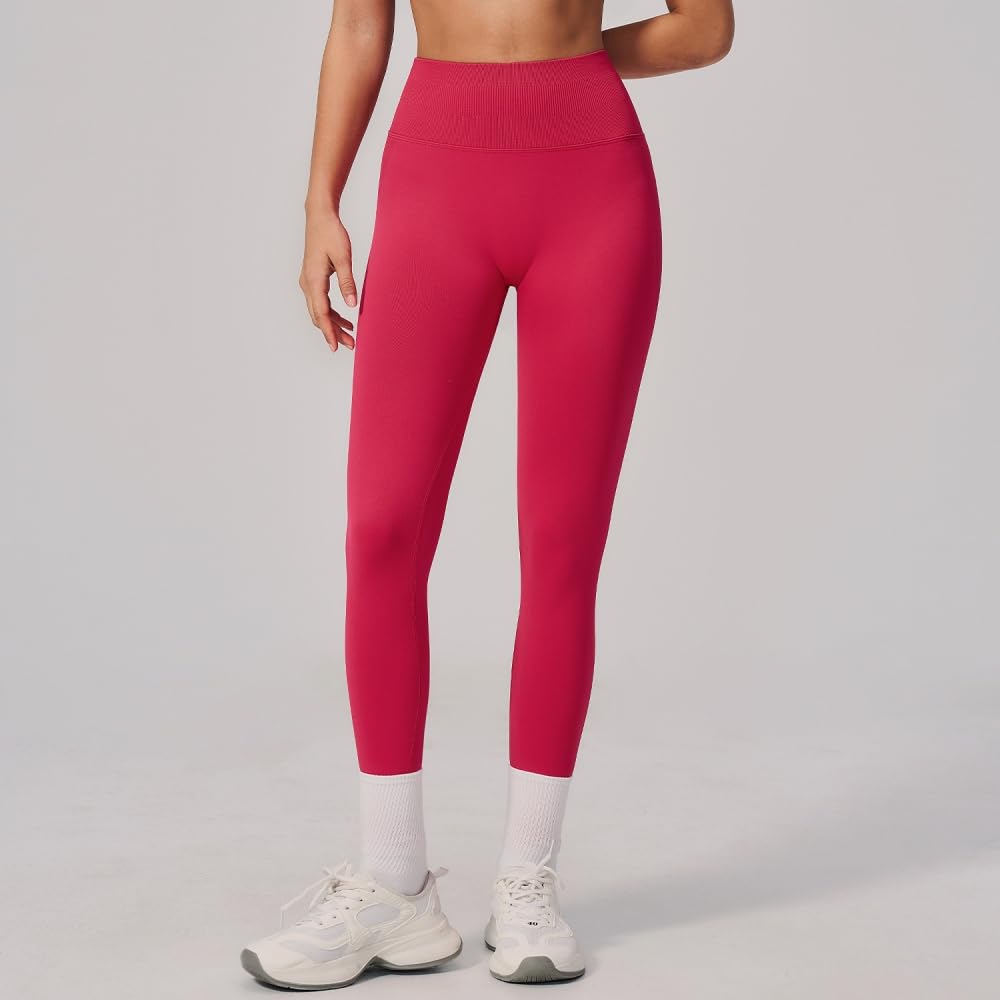 DYRBF - Leggings da donna a vita alta, senza cuciture, per yoga, controllo della pancia e sollevamento dei glutei, per corsa, palestra, allenamento, ciclismo, danza