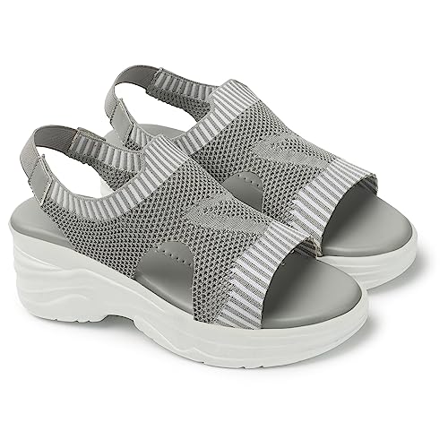 Image of Smart & Sleek Women Lightweight Sports Flatforms Sandals-AB69