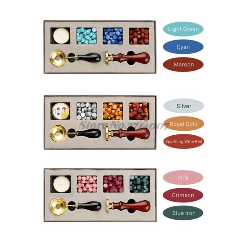 Francobolli personalizzati fai da te Sigillo di cera Kit scatola di mappa Cucchiaio staccabile Set Perline di tenuta Busta Imballaggio di nozze Regali Cartolina-GZZ1051100135,China