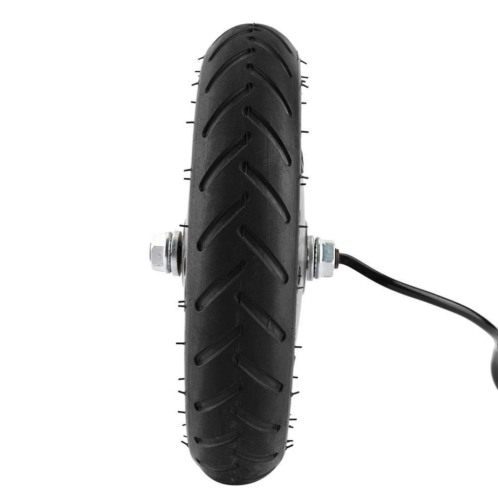 MAGT Motor de scooter eléctrico, motor de repuesto de scooter eléctrico de 250 W con neumático de rueda, accesorio de repuesto compatible con Xiaomi M365, negro, 25 cm