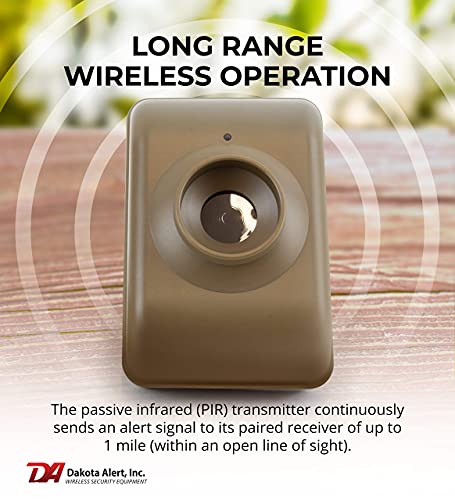 Dakota Alert Long Range Driveway Alarm Motion Detector - Dcma-4K Plus One Mile Wireless Range Alarm System - Dcmt-4000 Transmitter & Re-4K Plus Receiver-Use Outdoors, Driveways, Entrances & Backyards #TOP2