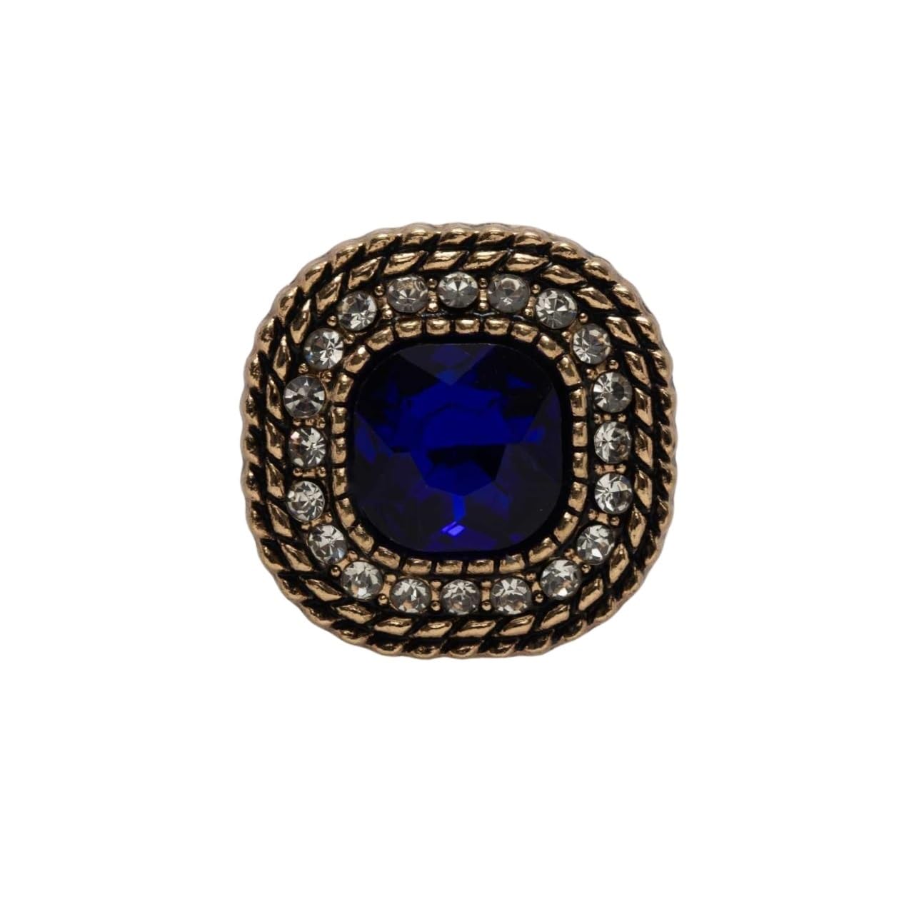 Guziki w stylu vintage Przycisk 5 szt. Retro metalowy guzik z trzpieniem do szycia odzieży domowej rękodzieło akcesoria dekoracyjne guziki 18-25mm(Blu,25mm)