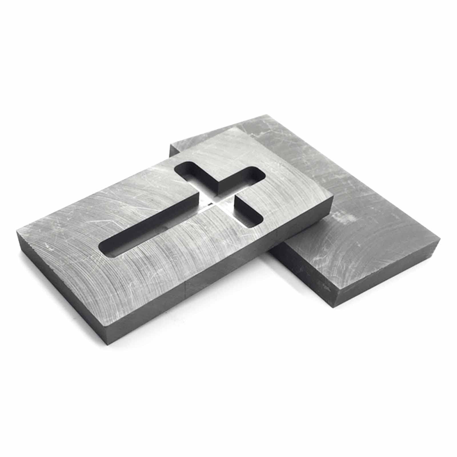 Unahtinr Cross-Graphite Casting Ingot Mold Metal Refining Scrap Melting Casting Mold for Gold Silver Metal Refining Metal Jewelry