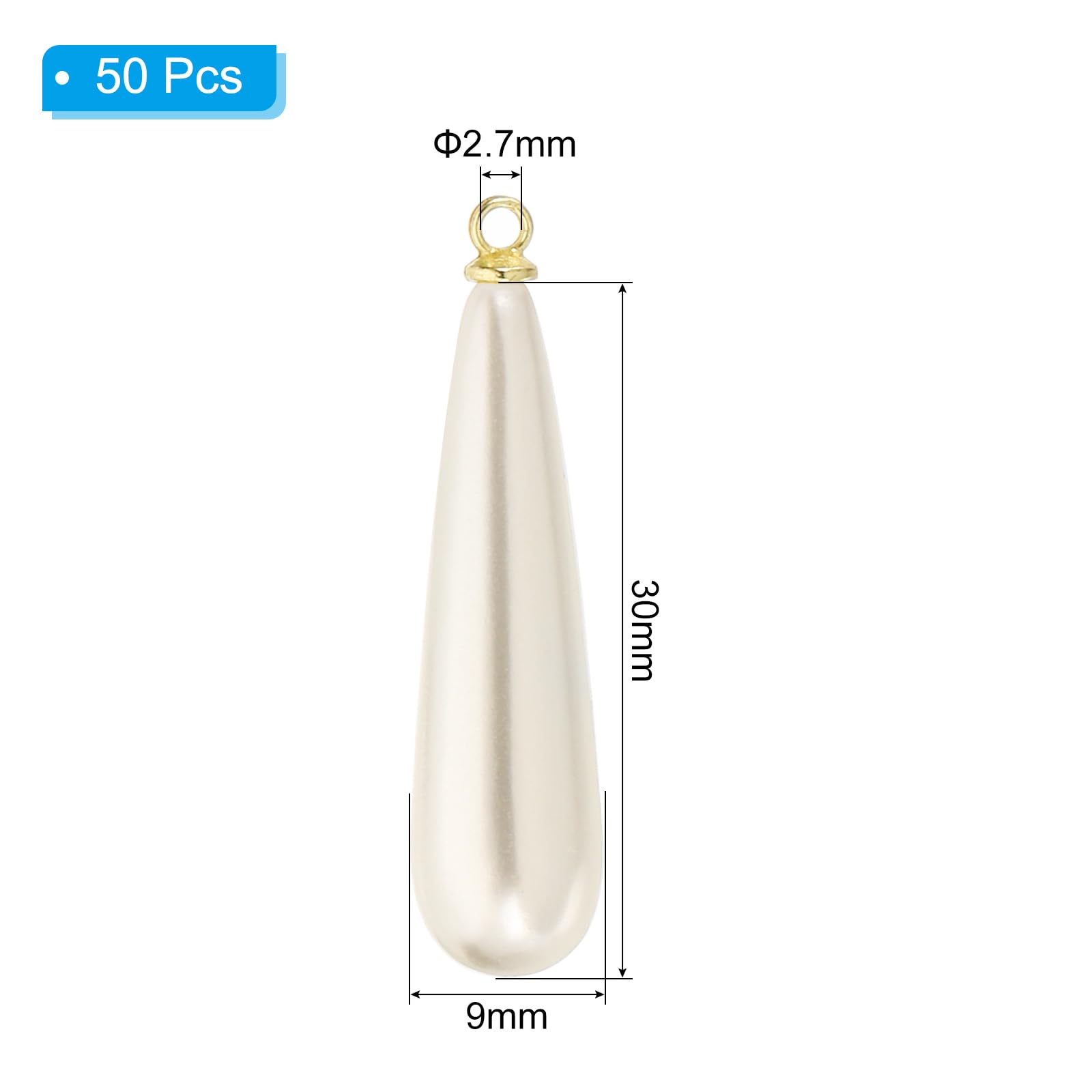 PATIKIL 10x6mm Pearl Charm - Image 2