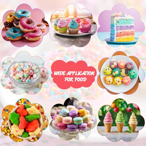 Image of Cherrysea Food Coloring for Cake Decorating Rainbow Edible Food Dye for Halloween Baking Royal Icing Cookie Supplies Gluten Free 7x12ml Food Grade Liquid Food Color Kit, 0.4 Fl. Oz /Bottles