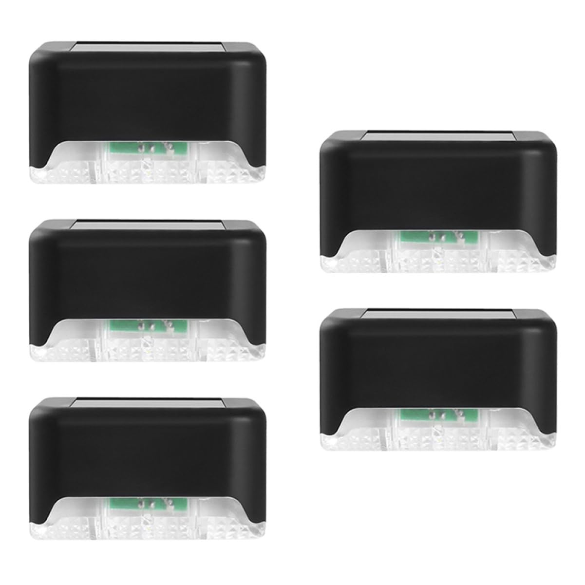 LIFKOME Waterproof Solar Fence Lights 5pcs Led Step Lights for Outdoor Solar Deck Garden Decor Night