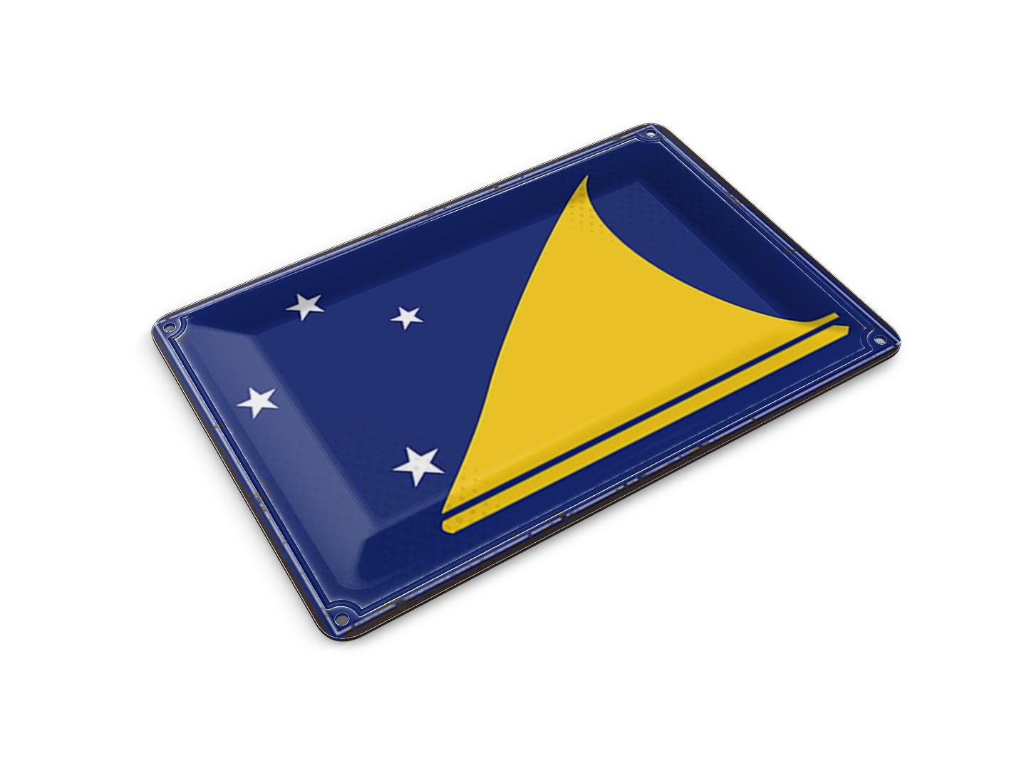 Femer Tin Postcard Tokelaus Flag 14 x 10 cm Retro Flag of Tokelau Decorative Sign