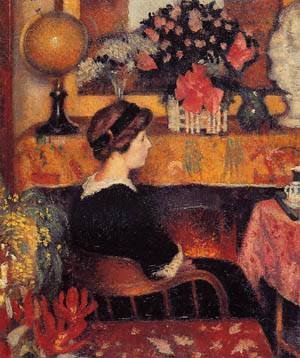 Peinture à l'huile Georges Lemmen pour décorer un salon élégant avec un tableau 24x36