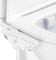 POCALAND Ultra-Slim 3-in-1 Non-Electric Bidet Attachment: Self-Cleaning Dual Nozzles, Rear & Feminine Wash, Adjustable Pressure