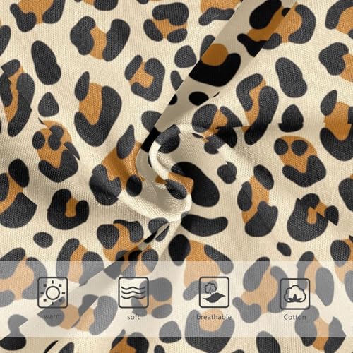 Joisal Cotton Girls Underwear Toddlers Leopard Black Brown Spots Tan Girl Panties Cute Artistic Kids Briefs Undies 2t3