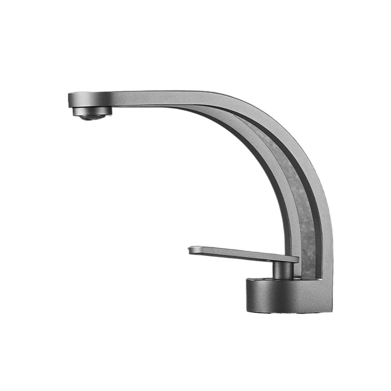Zadccs Gris Kitchen Faucets, Creative All Copper Basin Faucet, Bathroom Toilet Under Vanity, Hot And Cold Water White Chrome(Gris)
