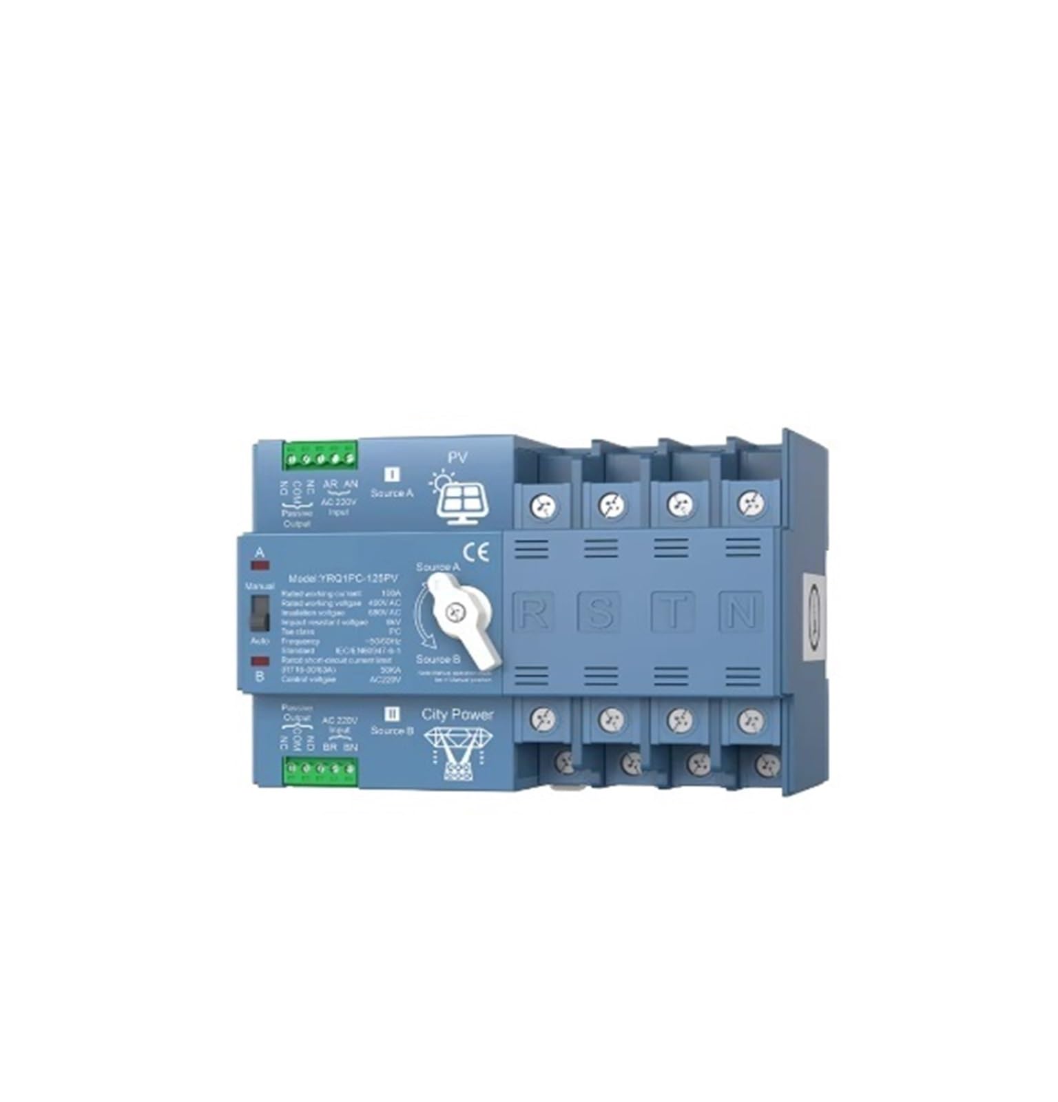 Automatischer Umschalter Dual-Power-Transferschalter ATS 4P 125A 400V PC-Qualität